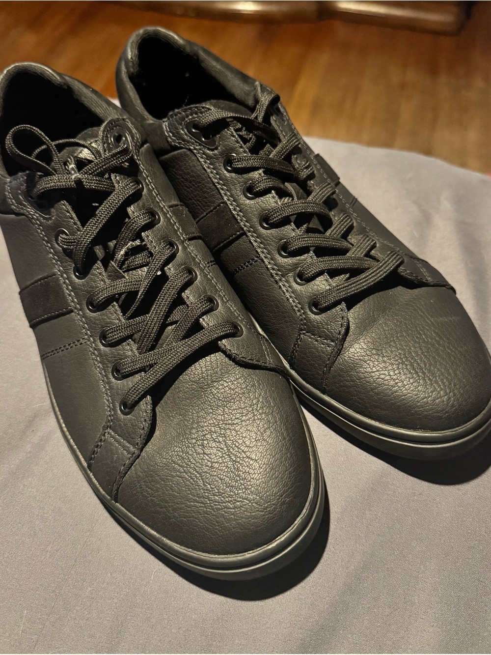 Aldo Black Men's Leather Low-Top Sneakers